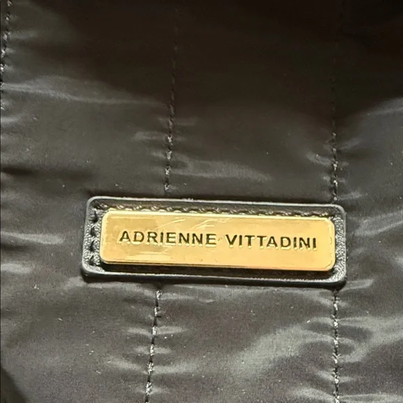 Adrienne Vittadini Quilted Black Backpack Bag - Picture 2 of 6